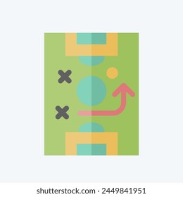 Icon Tactics. related to Football symbol. flat style. simple design illustration
