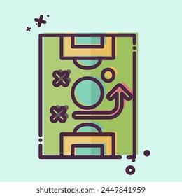 Icon Tactics. related to Football symbol. MBE style. simple design illustration