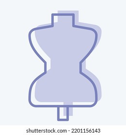 Icon Tailor Dummy. suitable for education symbol. two tone style. simple design editable. design template vector. simple illustration