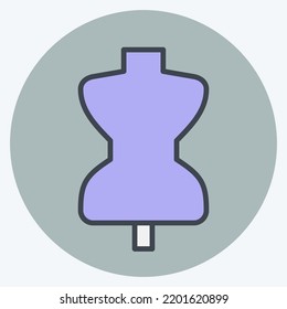 Icono sastre Dummy. adecuado para el símbolo educativo. estilo mate de color. diseño simple editable. vector de plantilla de diseño. ilustración simple