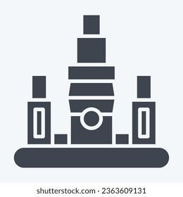 Icon Taipei. related to Capital symbol. glyph style. simple design editable. simple illustration