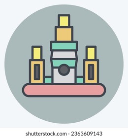 Icon Taipei. related to Capital symbol. color mate style. simple design editable. simple illustration