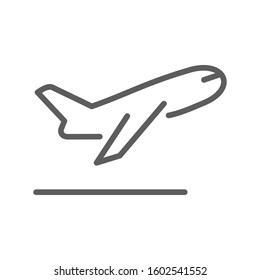 Icon Take Off Icon Plane  Vector Illustration Logo Template For Many Purpose. Isolated On White Background