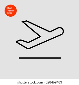 Icon of taking off airplane