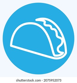 Icon Tako - Blue Eyes Style - Simple illustration, Editable stroke, Design template vector, Good for prints, posters, advertisements, announcements, info graphics, etc.