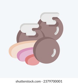 Icon Tako. related to Sushi symbol. flat style. simple design editable. simple illustration