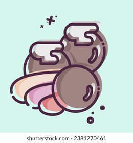 Icon Tako. related to Sushi symbol. MBE style. simple design editable. simple illustration