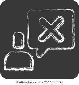 Icon Talk. related to Exclamation symbol. chalk Style. design editable