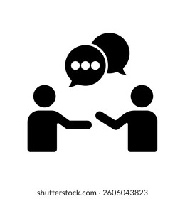 Icon a talking, isolated against a clean background.