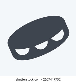 Icon Tambourine - Glyph Style - Simple illustration, Good for Prints , Announcements, Etc
