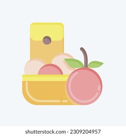 Icon Tangerine. related to Chinese New Year symbol. flat style. simple design editable