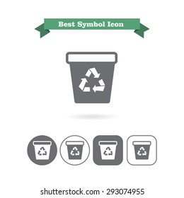 Icon of tank with recycling sign
