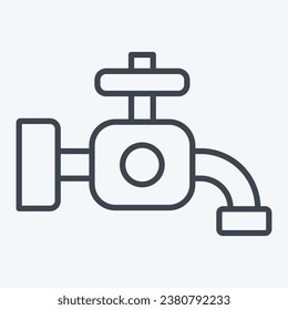 Icon Tap. related to Cleaning symbol. line style. simple design editable. simple illustration