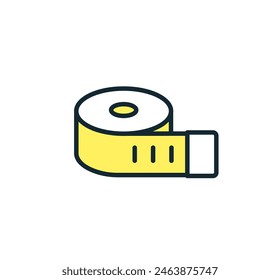 Icon for tape measure. Simple illustration.