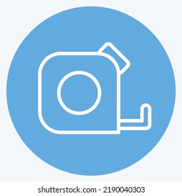 Icon Tape Measure. suitable for building symbol. blue eyes style. simple design editable. design template vector. simple illustration