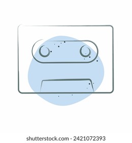 Icon Tape. related to Podcast symbol. Color Spot Style. simple design editable. simple illustration