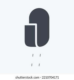 Icon Taped Seams. suitable for sportswear symbol. glyph style. simple design editable. design template vector. simple illustration