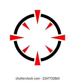 Icon of target. Target and aim, targeting and aiming. Vector illustration for web design