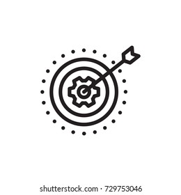icon target arrow gear