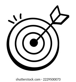 An icon of target doodle design 