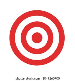 icon target in flat design, stock vector illustration