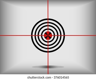 The icon with the target hit the target. Vector.