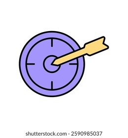 Icon a target, isolated against a clean background.
