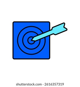 Icon a target, isolated against a clean background.