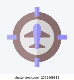 Icon Target Location. related to Military symbol. flat style. simple design editable. simple illustration