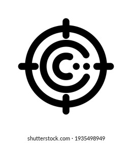 Icon Target With Style Outline