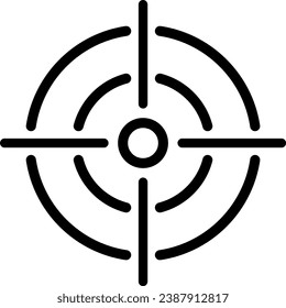 Icon of a target symbol as a concept of a set or achieved goal