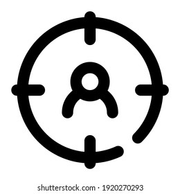 icon target user seo using line style