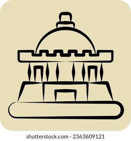 Icon Tashkent. related to Capital symbol. hand drawn style. simple design editable. simple illustration