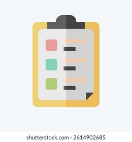 Icon Task List. related to Bioengineering symbol. flat style