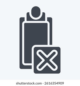 Icon Task. related to Exclamation symbol. glyph style. design editable