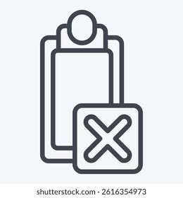 Icon Task. related to Exclamation symbol. line style. design editable