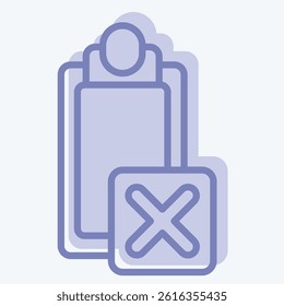 Icon Task. related to Exclamation symbol. two tone style. design editable