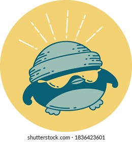icono de un estilo de tatuaje genial robin