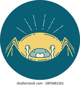 icon of a tattoo style crying spider