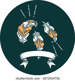 Symbol für Tätowierungsfedern