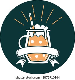 icon of a tattoo style ginger beer