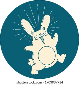 icono de un conejo con forma de tatuaje