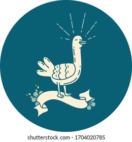icon of a tattoo style sea bird