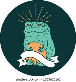 Symbol eines Toad-Charakters im Tätowierungsstil