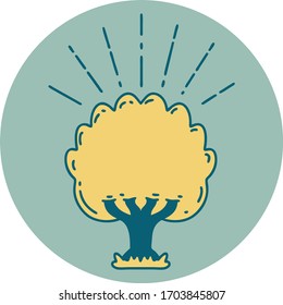 icon of a tattoo style tree