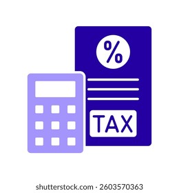 Icon a tax return, isolated against a clean background.