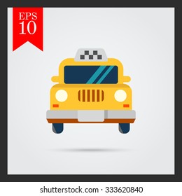 Icon of taxi car, front view