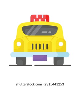 An icon of taxi in trendy style, local transport automobile