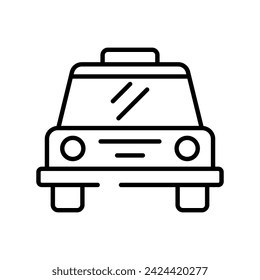An icon of taxi in trendy style, local transport automobile