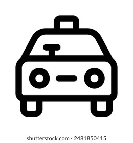 An icon of taxi in trendy style, local transport automobile